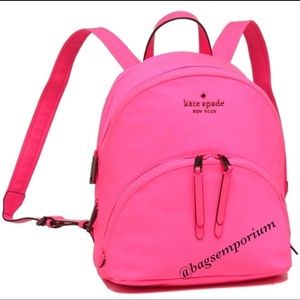 Kate Spade Neon Pink Nylon Backpack